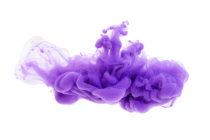 ai generado lavanda fumar nube en minimalista diseño en transparente antecedentes. png