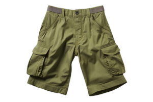 AI generated Cargo Shorts on transparent background. png