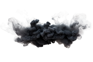 AI generated Black Smoke Cloud on transparent background. png