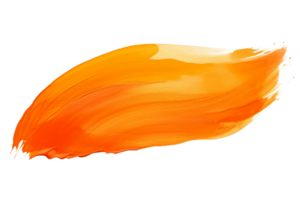 ai gegenereerd oranje penseelstreek kunst Aan transparant achtergrond. png