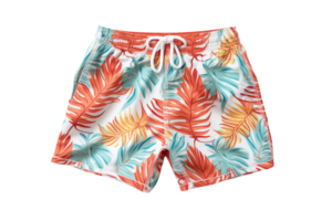 AI generated Beach Swim Trunks on transparent background. png