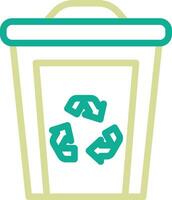 Eco Trash Bin Vector Icon