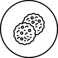 icono de vector de galletas