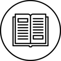 icono de vector de libro abierto