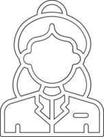 Air Hostess Vector Icon