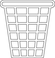 icono de vector de cubo de basura