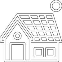 solar casa vector icono