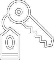 Room Key Vector Icon