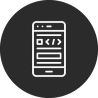 teléfono inteligente codificación vector icono