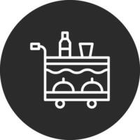 Airplane Food Trolley Vector Icon