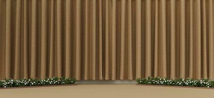 Stages curtains product displays platforms floors and walls product placement 3D illustrations photo