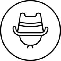 icono de vector de sombrero de vaquero