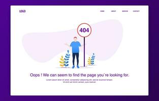 Page not found error 404 vector