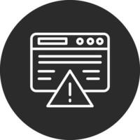 Website Warning Vector Icon