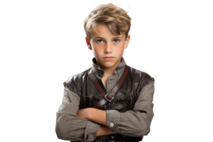 AI generated Confident German Boy on transparent background. png