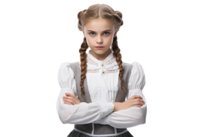 AI generated Confident German Girl on transparent background. png