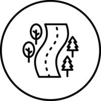 Road Landscape Vector Icon