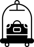 Luggage Cart Vector Icon