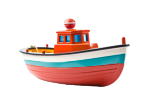 AI generated Toy Boat on transparent background. png