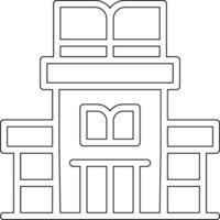 icono de vector de edificio de biblioteca