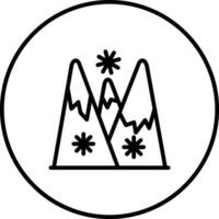 nieve paisaje vector icono