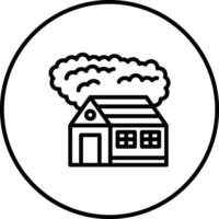 Cabin Landscape Vector Icon