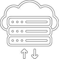 Cloud Database Vector Icon