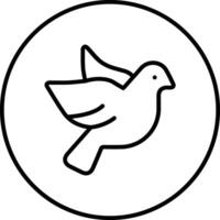 Dove with Heart Vector Icon