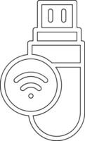 USB Wifi Vector Icon