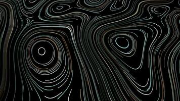 resumen visualización de vacuola siluetas por Moviente neón estrecho líneas en un negro antecedentes. movimiento. concepto de microbiología ciencia. foto