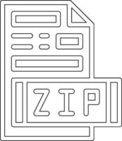 icono de vector de archivo zip