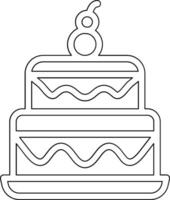 Two Layered Cake Vector Icon