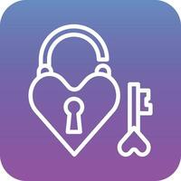 Wedding Padlock Vector Icon