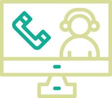 Online Call Center Vector Icon