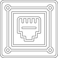 Telephone Socket Vector Icon