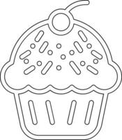 icono de vector de muffin