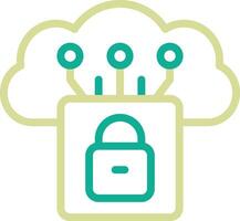 Cloud security Vector Icon