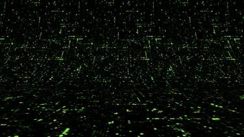 Abstract data moving in all directions creating a web of information bended screen. Animation. High tech background with running impulses and pixels. photo