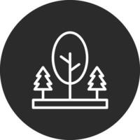 árbol paisaje vector icono