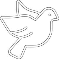 Dove with Heart Vector Icon