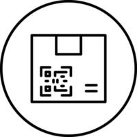 paquete qr código vector icono