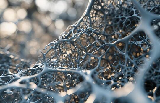 AI generated Tin Structure, Cellular Formations, Tangled Nests, Bone, Caffenol Developing, Ambient Occlusion photo