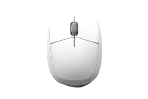 AI generated Blank Wireless Computer Mouse Mockup on transparent background. png