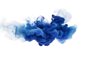 AI generated Indigo Smoke Cloud on transparent background. png