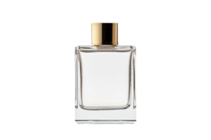 AI generated Blank Perfume Bottle Mockup on transparent background. png