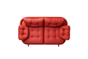 AI generated Top-View Sofa Design on transparent background. png