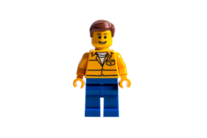 AI generated Single Minifigure on transparent background. png
