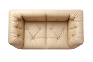 AI generated Top-View Sofa Design on transparent background. png