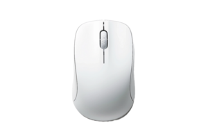 AI generated Blank Wireless Computer Mouse Mockup on transparent background. png