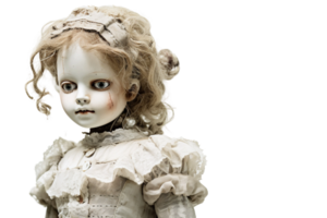AI generated Antique Doll on transparent background. png